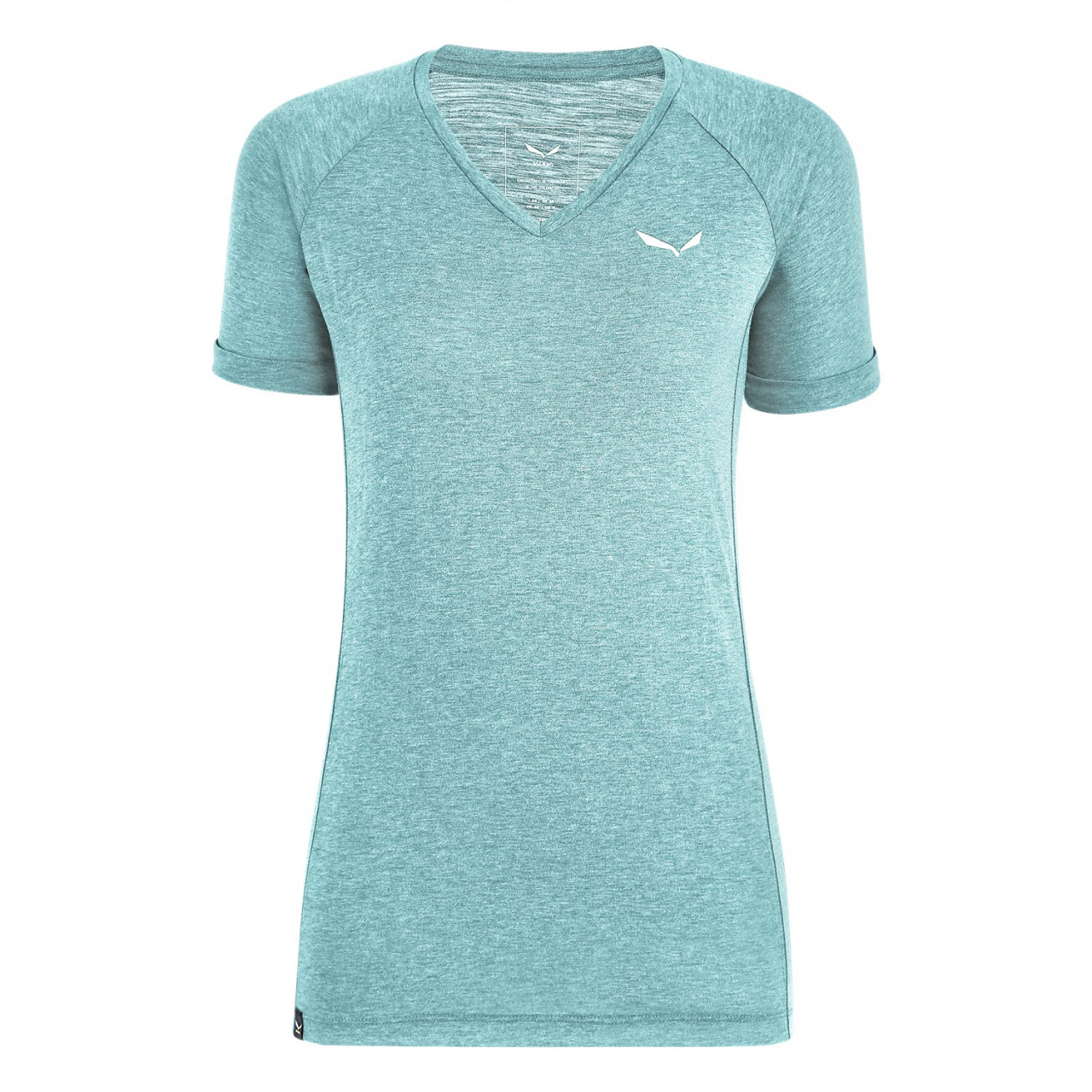 Salewa Women's Puez Melange Dry V-Neck T-Shirts Blue CPZ-086329